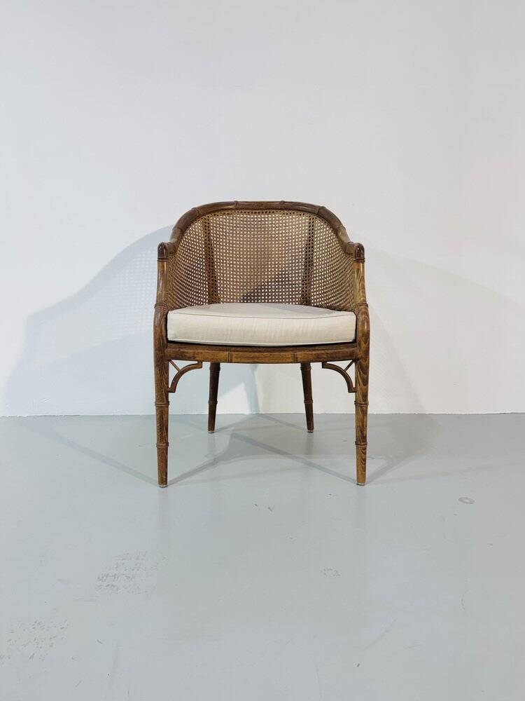 Vintage French wicker chair, 1980s