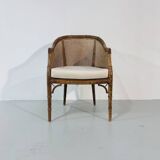Vintage French wicker chair, 1980s