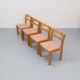 Ensemble de 8 chaises de salle à manger en acier de Korup des années 1960.