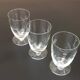 1930s 3 Glasses on pedestal Chiseled floral decoration