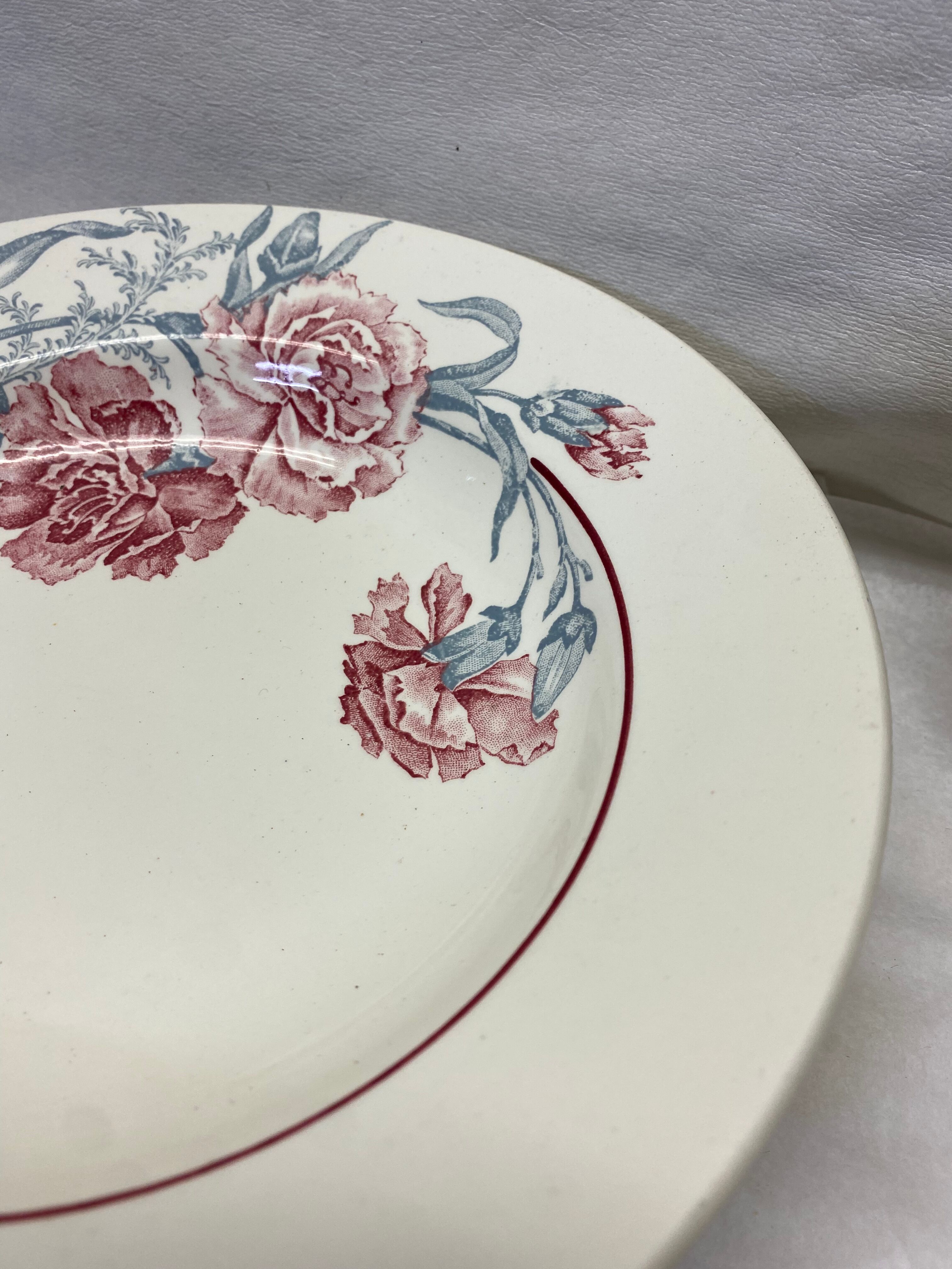 Set of 6 plates Saint Amand Digoin Antibes hollow