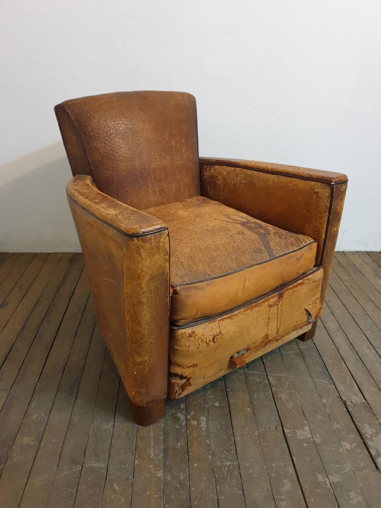 Old club chair - Leather armchair