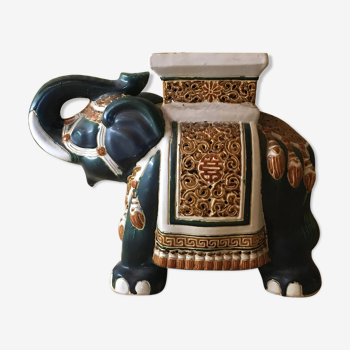 Terracotta elephant plant holder