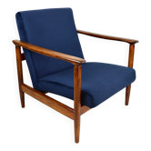GFM-142 armchair, designed by Edmund Homa from the 70s, navy blue - 2 pieces available