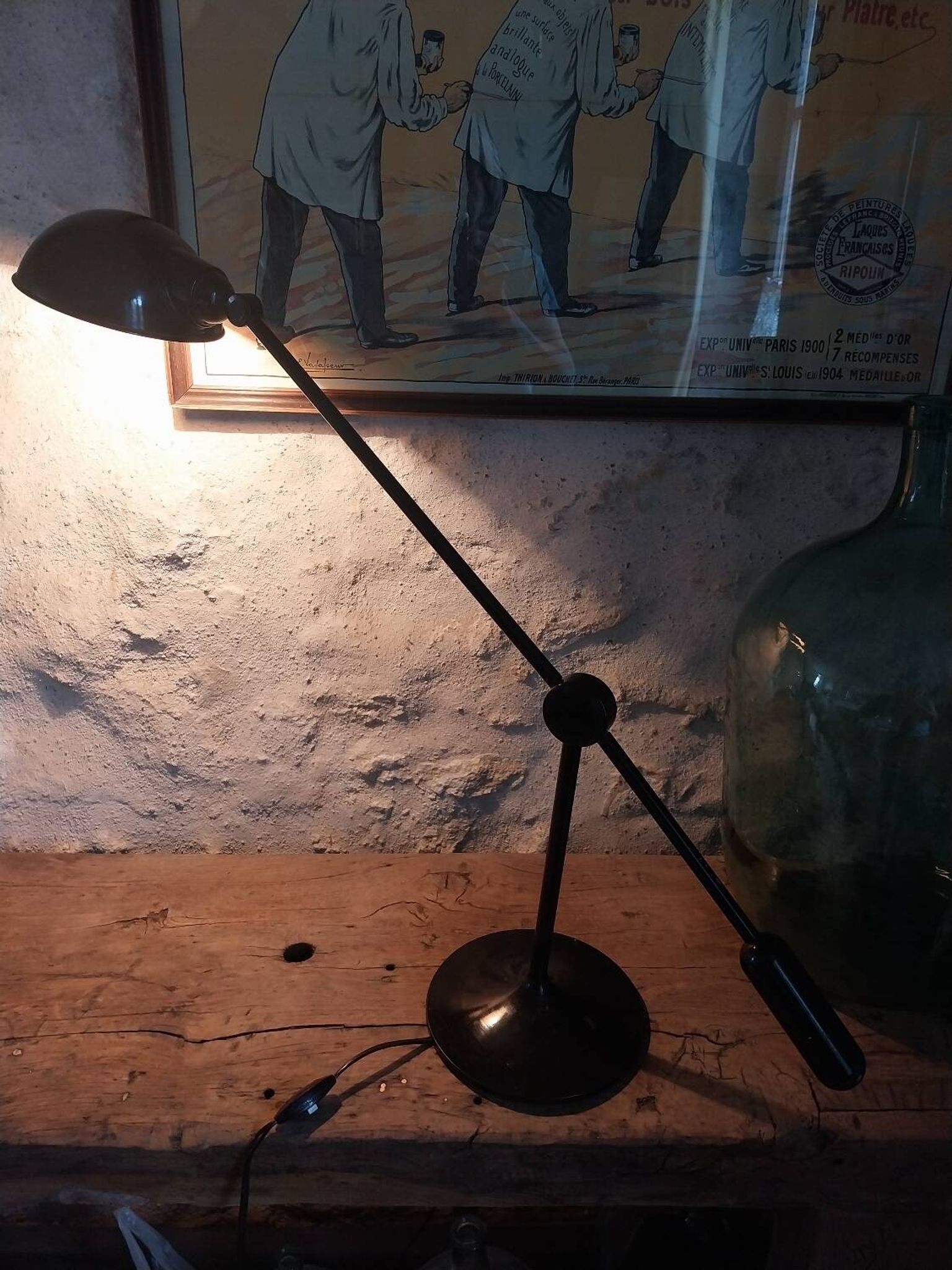 Industrial desk lamp