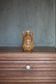 Vintage glazed ceramic vase, small vase with handles, interior decoration
