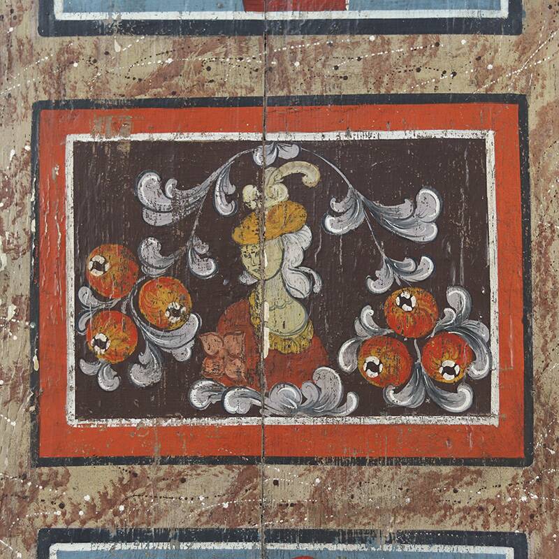 Folk art painted bridal wardrobe