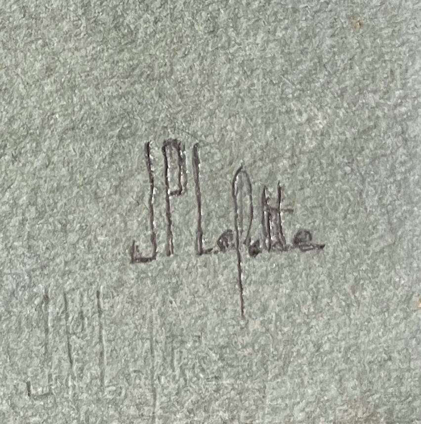 Large marine watercolour (Saint Gilles?) Brittany signed Lafitte