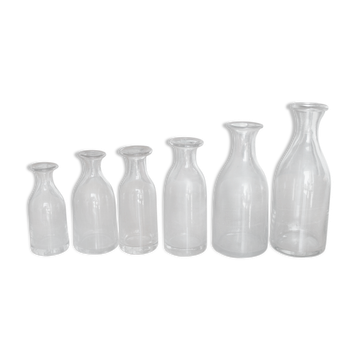 Set of 6 cider carafes complete series of gradients