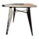 Pedestal table with airplane wing legs