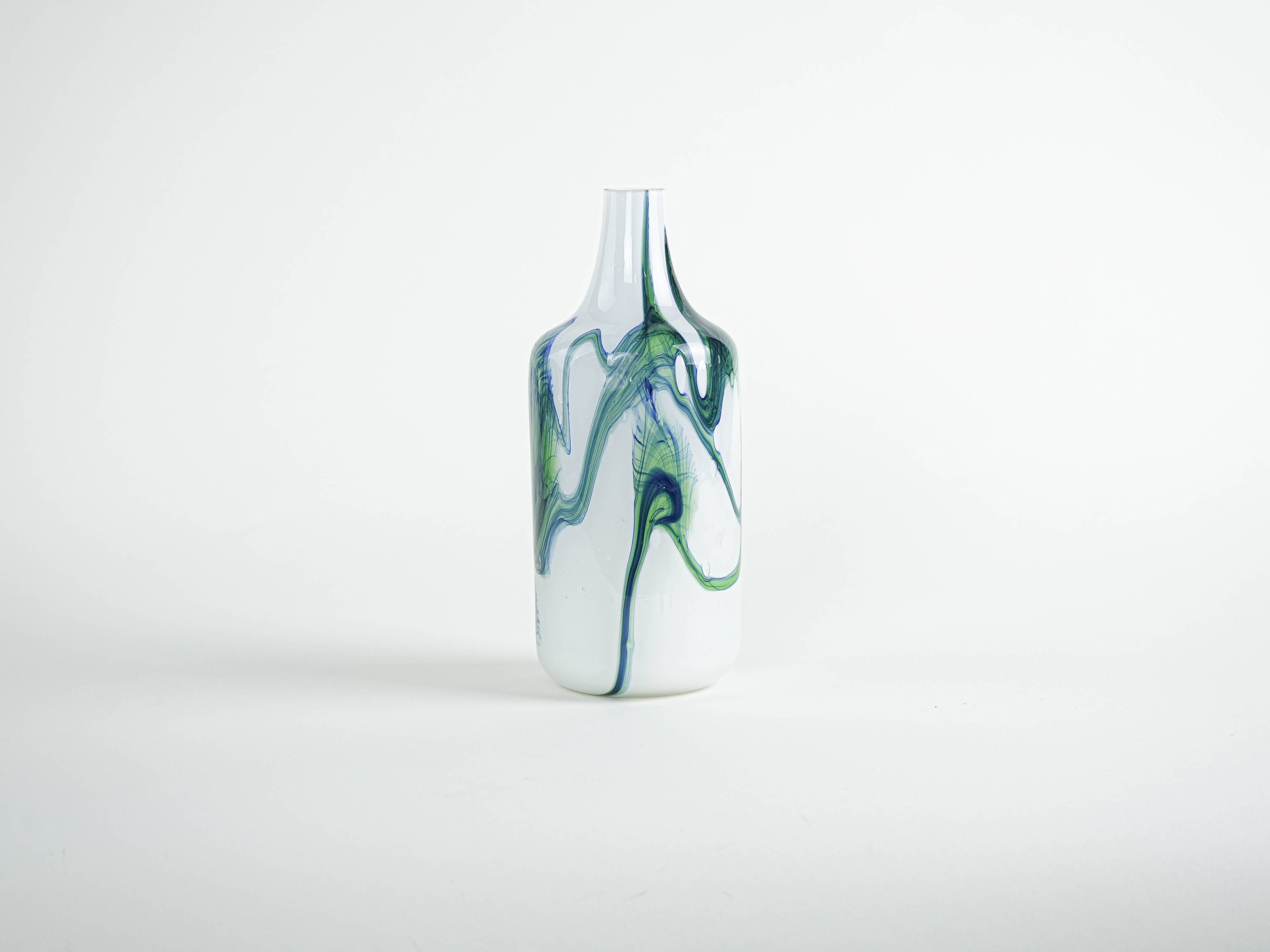 Glass vase, Danish design, 1970s, made in Denmark