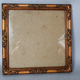 Old square frame 27x27 foliage 24x24 cm gilded stucco wood + glass SB113