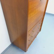 Vintage oak secretary storage furniture from the 1950s and 60s.