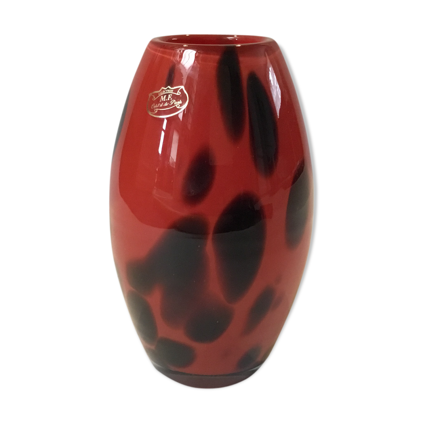Vase cristal de Paris rouge
