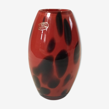 Red Paris Crystal Vase