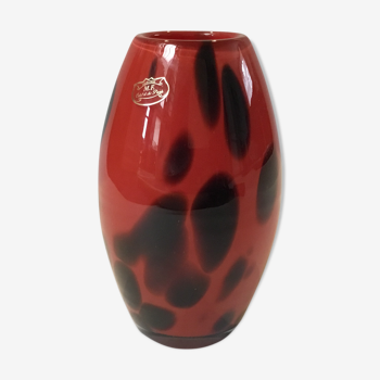 Vase cristal de Paris rouge