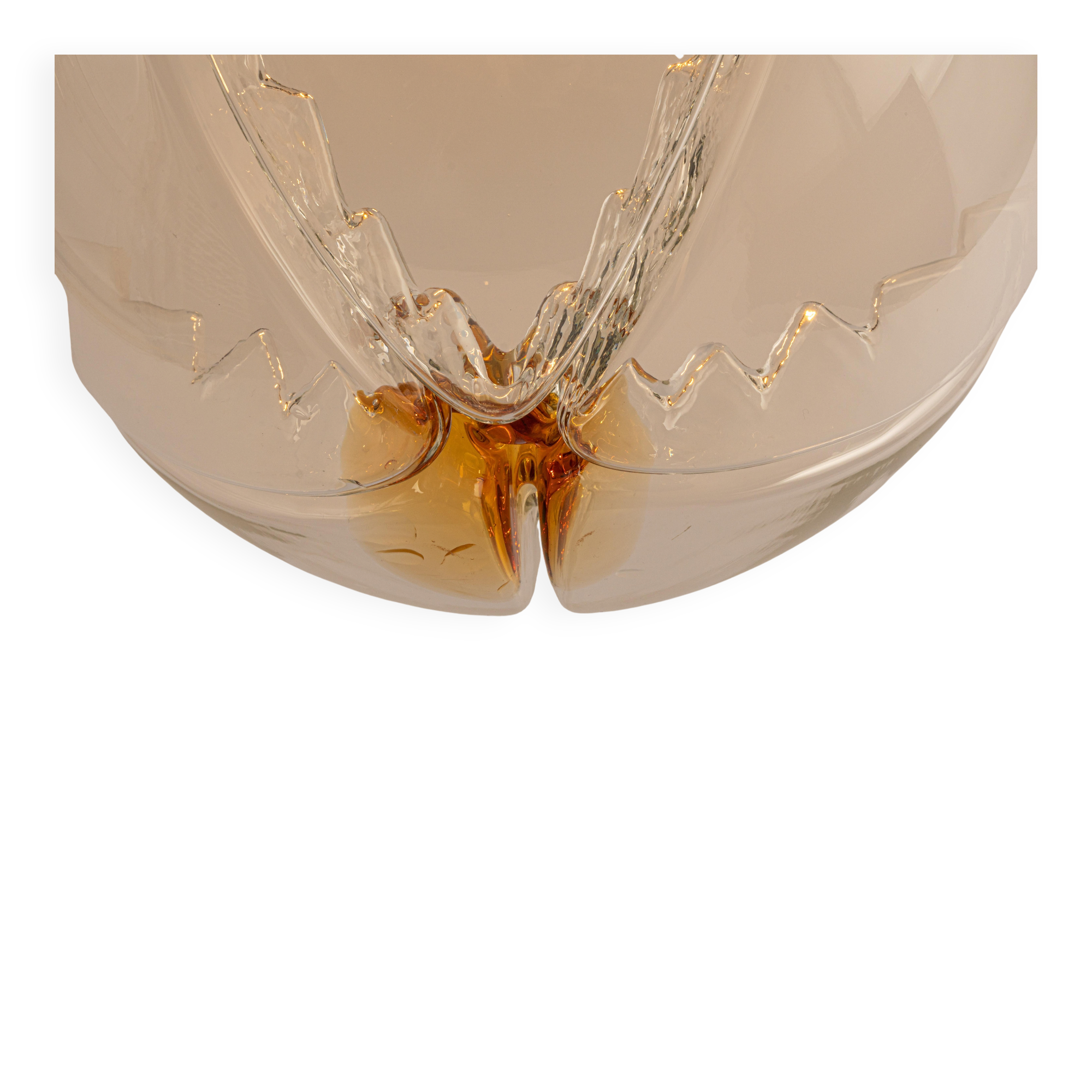 Suspended chandelier large Sputnik ball Murano, VeArt, Italy, 1970s