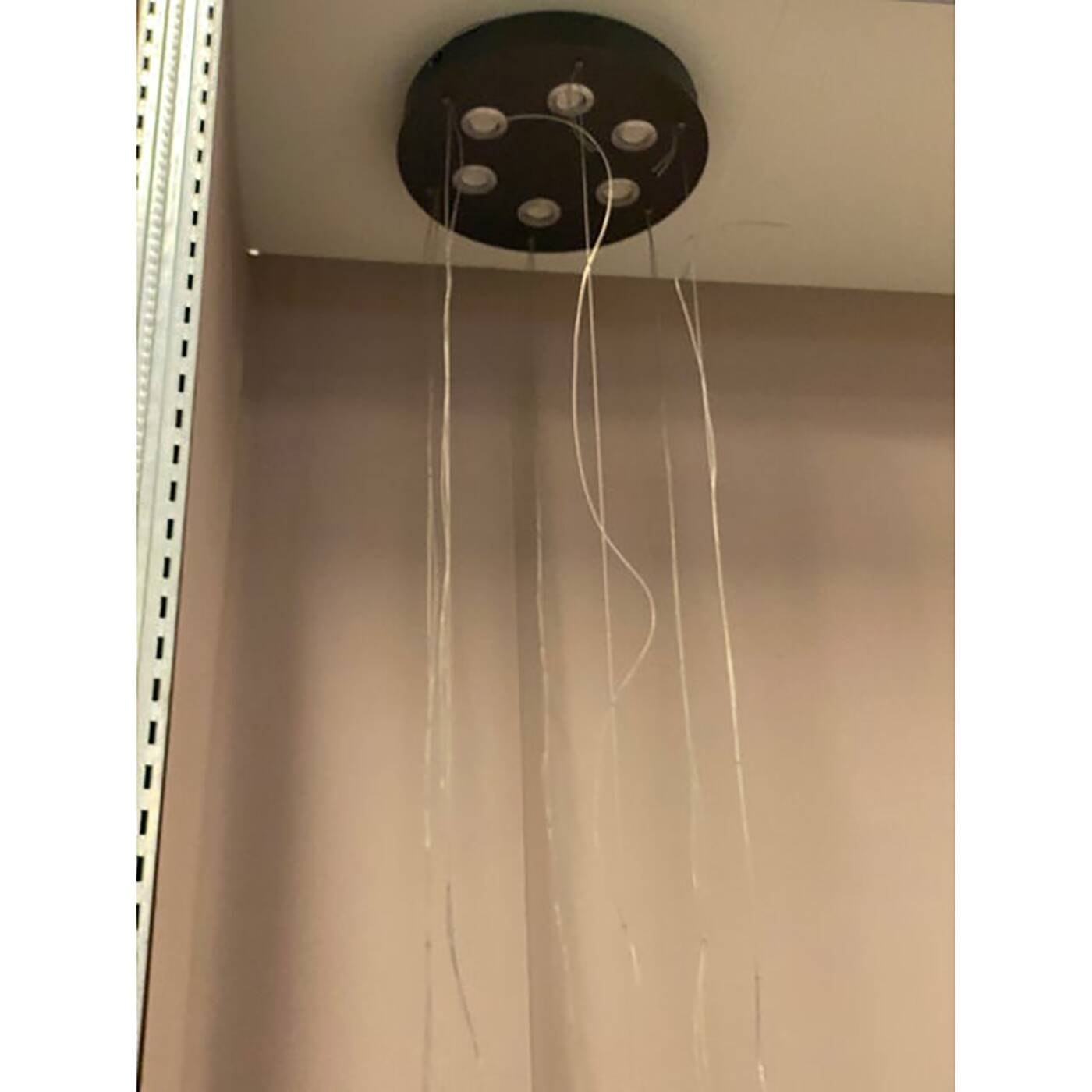 Italian Glass Sputnik Chandelier Flush Mount With Big Spheres