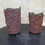 Pair of brutalist vases