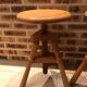 Pair of wooden screw seats from the 70s
