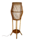 Bamboo rattan floor lamp from the 1960s in the Audoux Minet style.