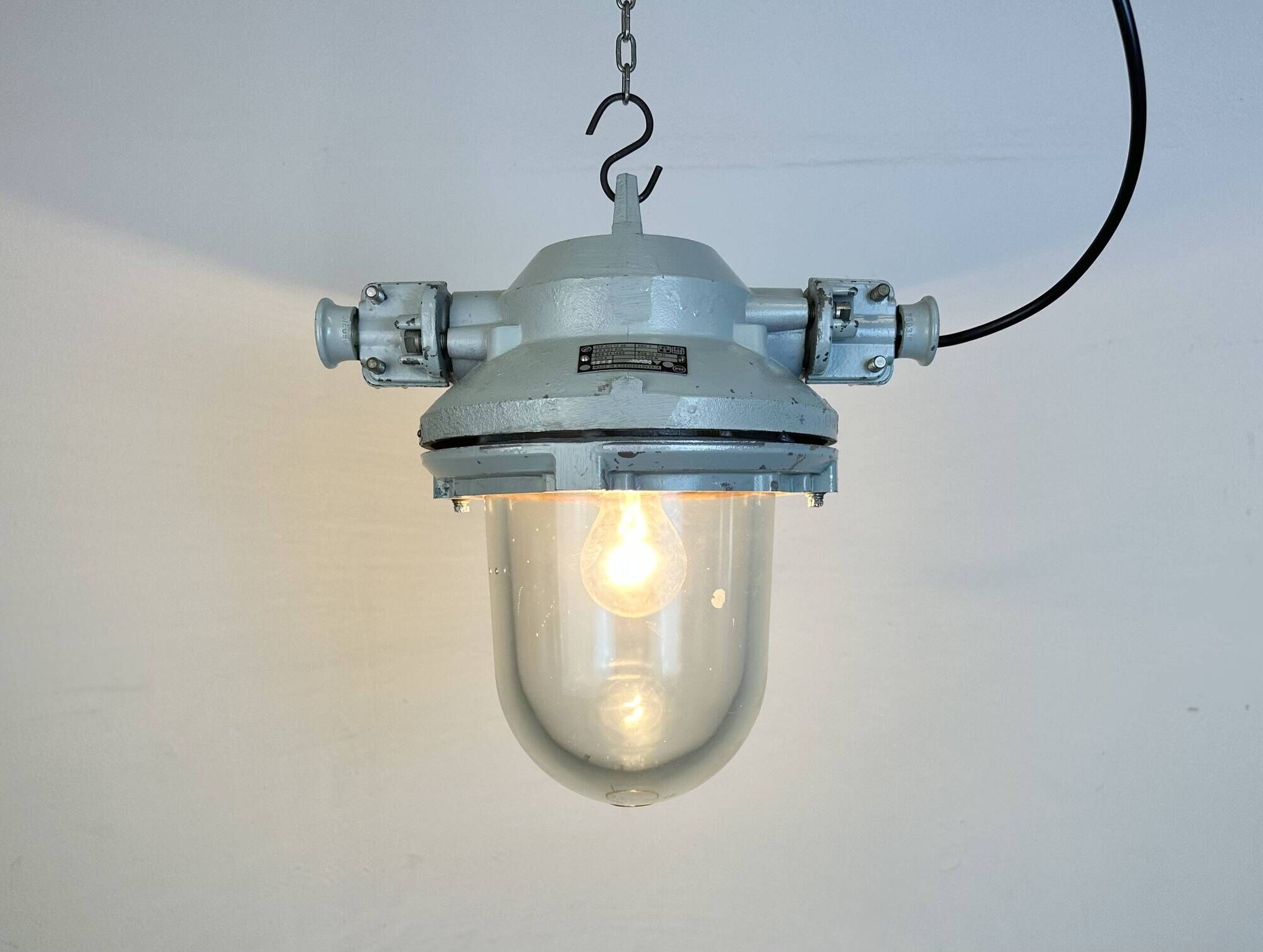 Grey Industrial Cast Aluminium Explosion Proof Light, 1970s