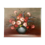 Oil on canvas bouquet of flowers