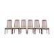 Set of six teak dining chairs