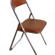 10 vintage skai and chrome metal folding chairs 1970