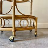Dessert, rattan bar on wheels