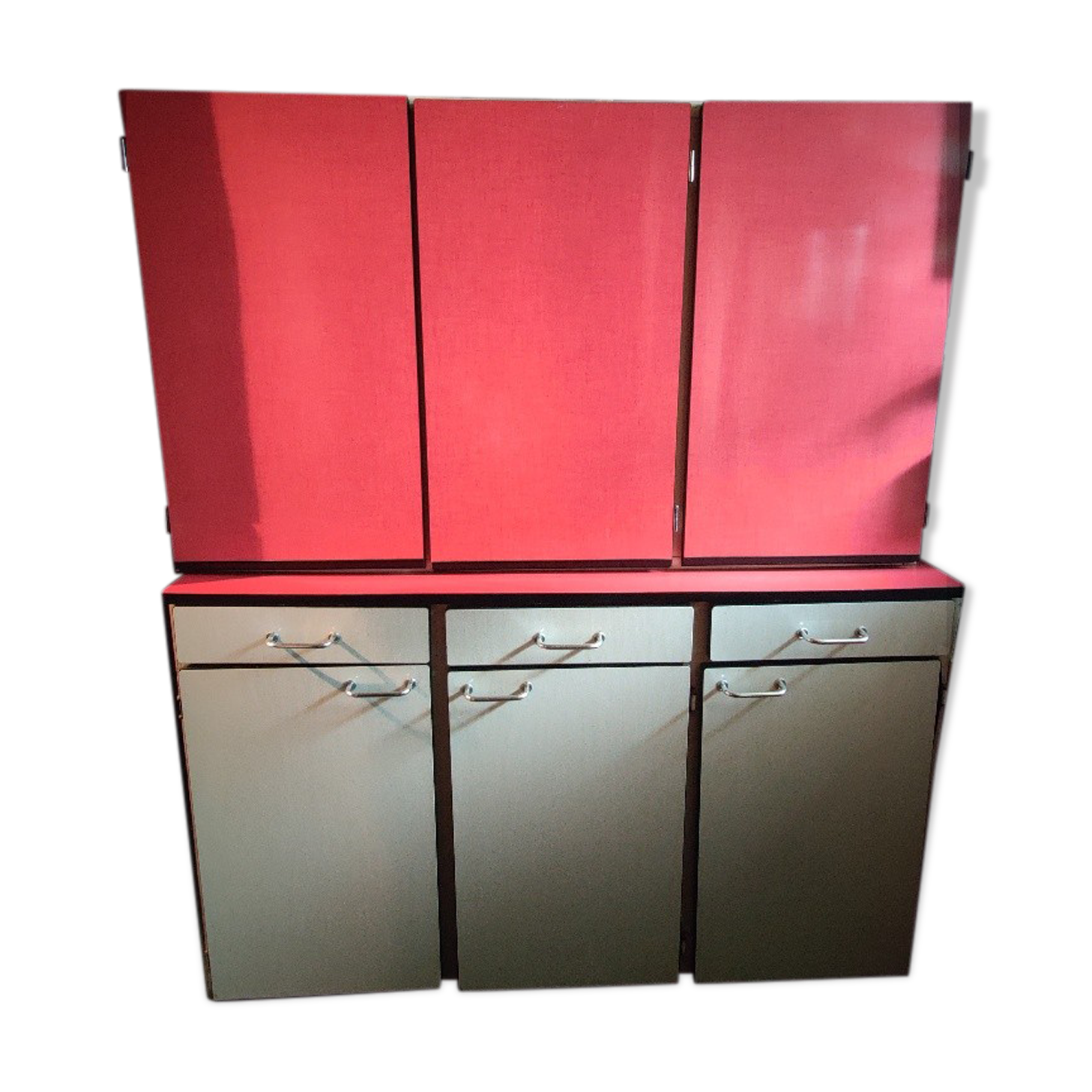 Furniture low, high, column in formica two-tone