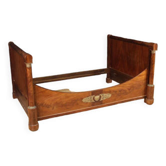 French Empire bed in mahogany and oak from the 19th century