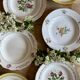 Set of 6 mismatched vintage soup plates