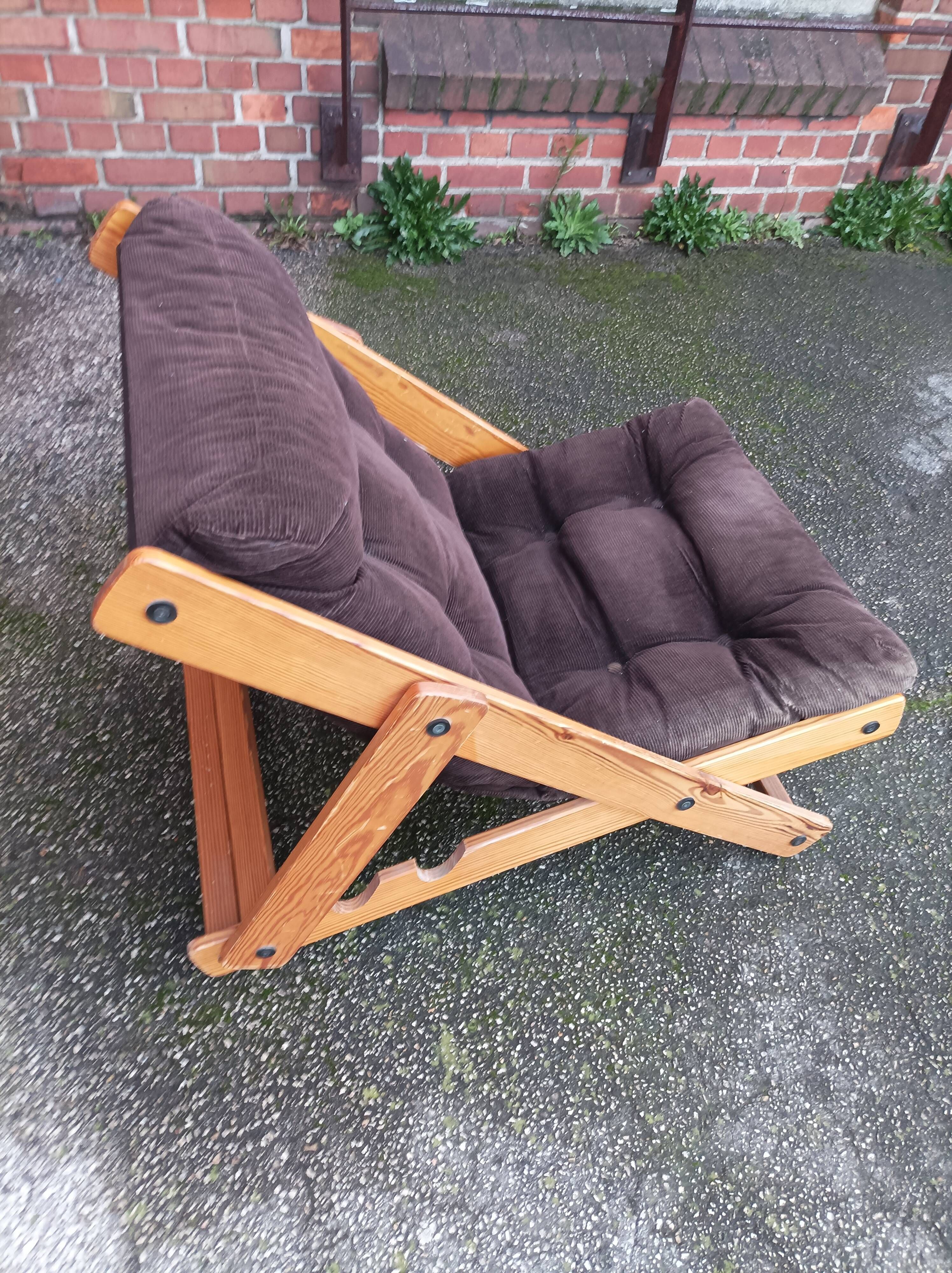 Kon-tiki armchair Ikea wood velvet Gillis Lundgren vintage