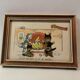 Small frame old postcard early 20th century little humanist cats st nicolas christmas