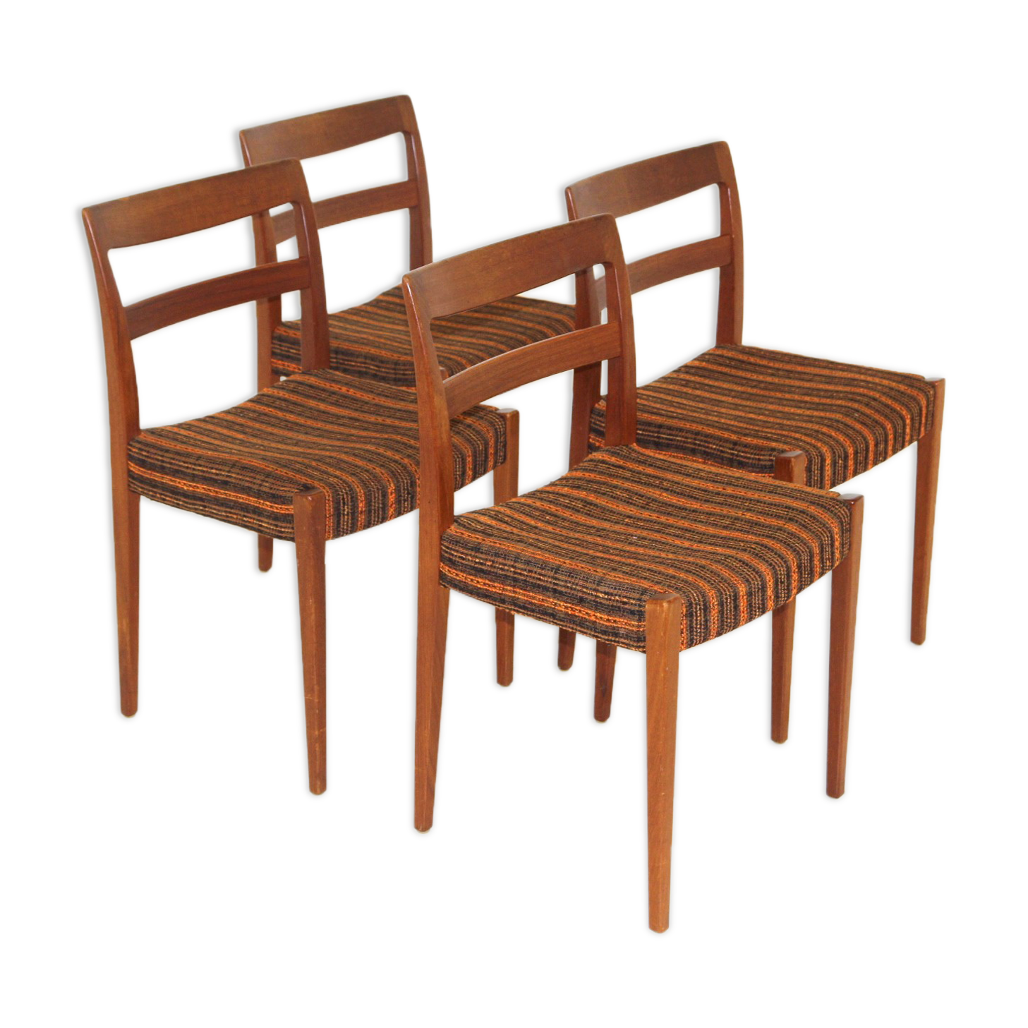 Set of 4 teak chairs, Troeds, Sweden, 1960