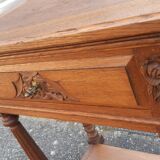 Solid oak art deco console