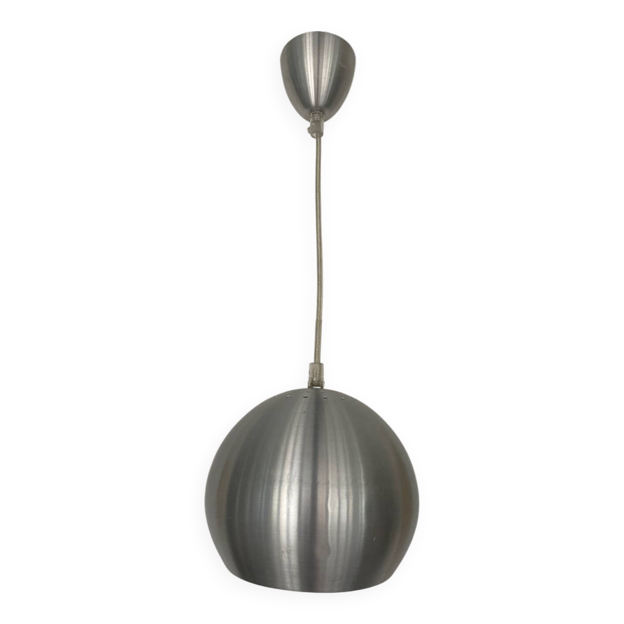 Brushed aluminum ball suspension