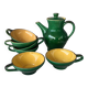 Zahner Rheinfelden pottery cups and coffee pot