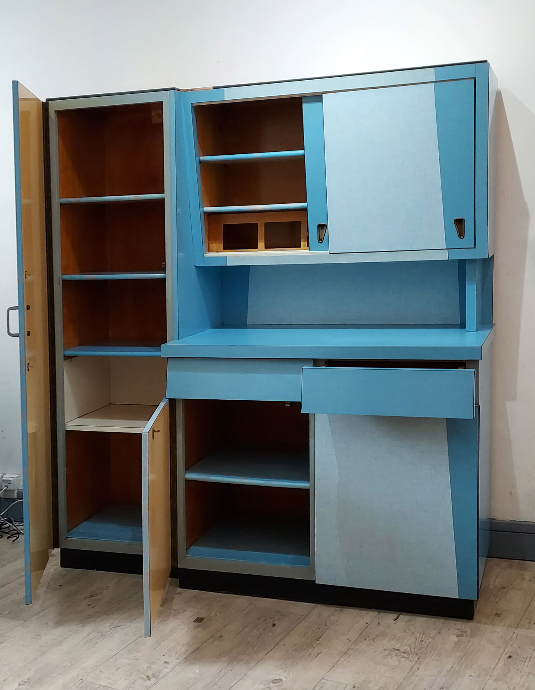 Buffet formica vintage blue 60s