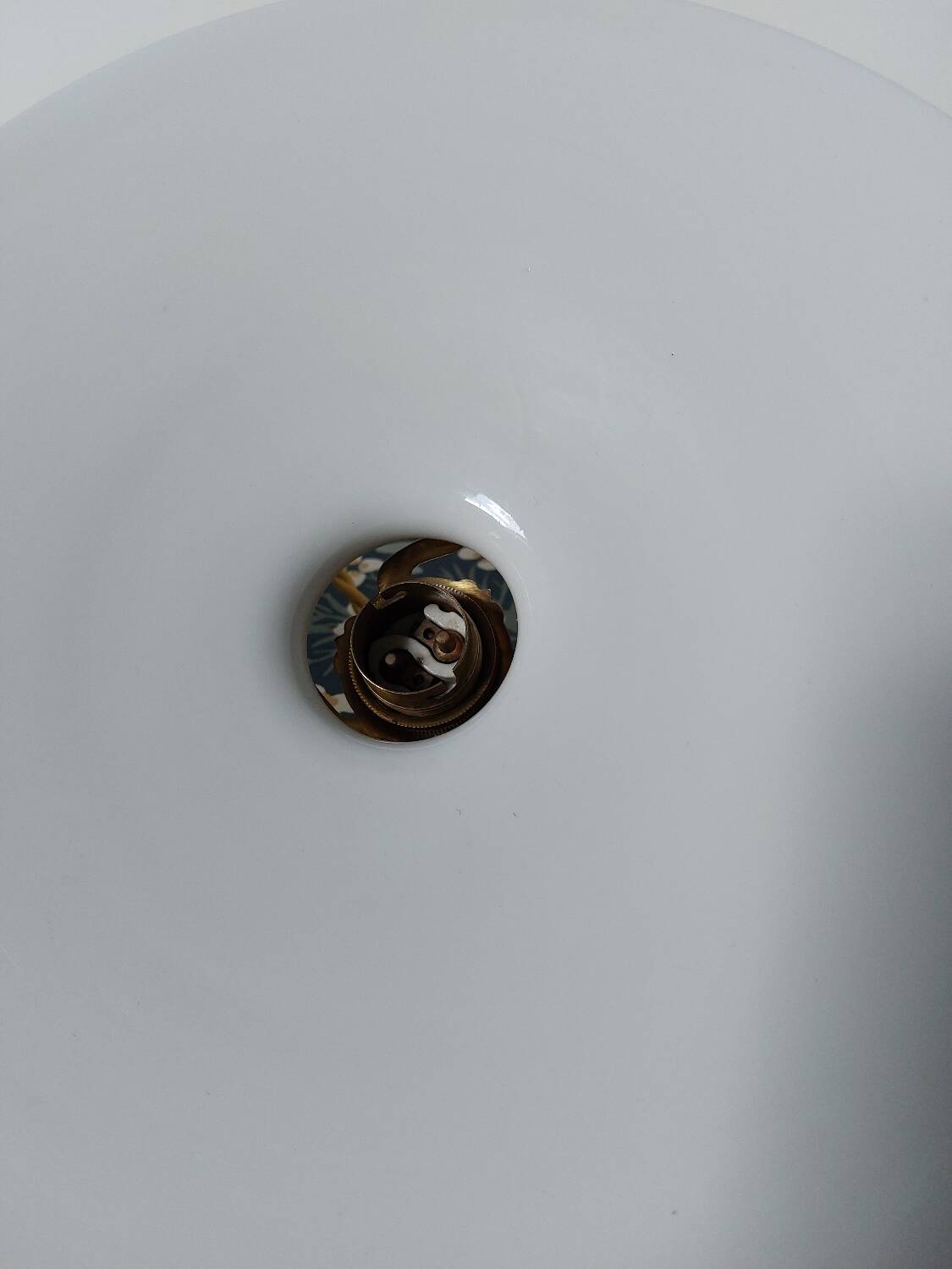 Original white opaline pendant light