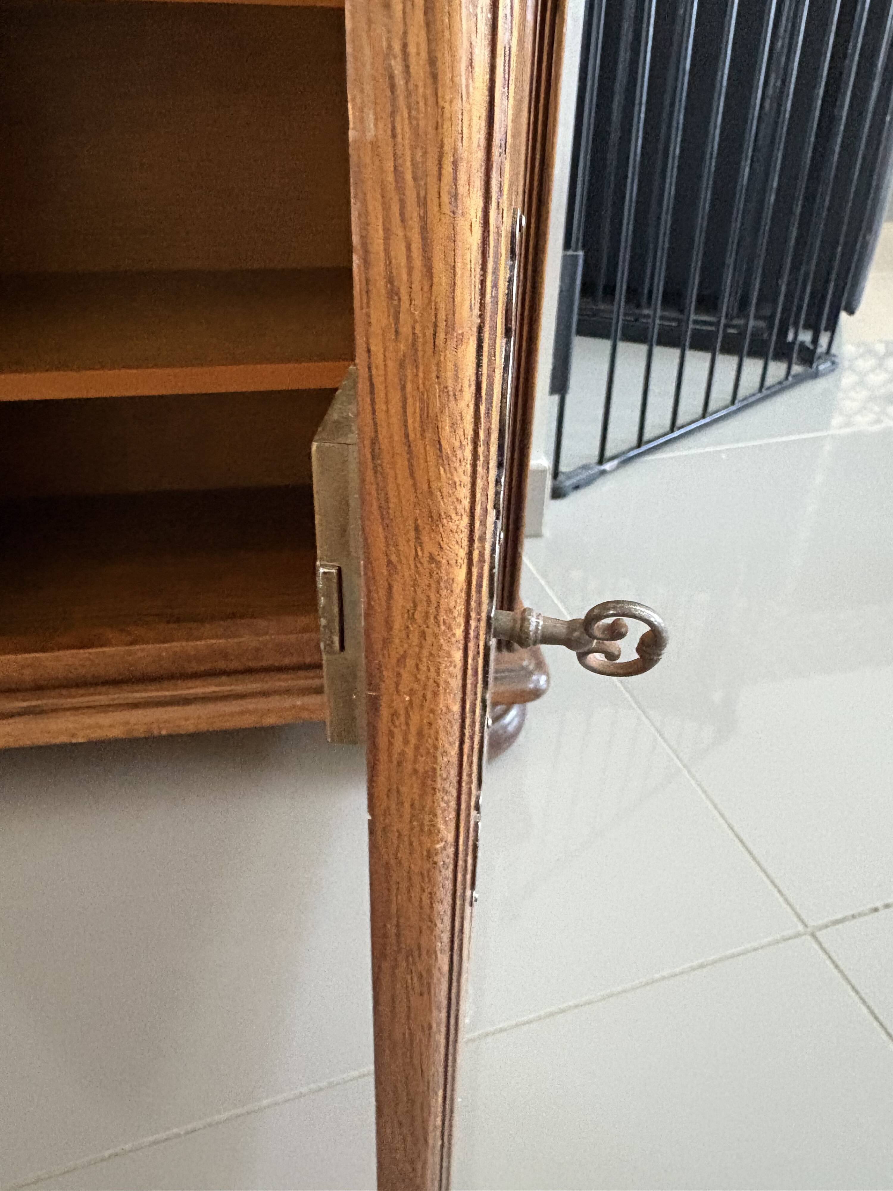 Solid oak furniture signed E. Ménard