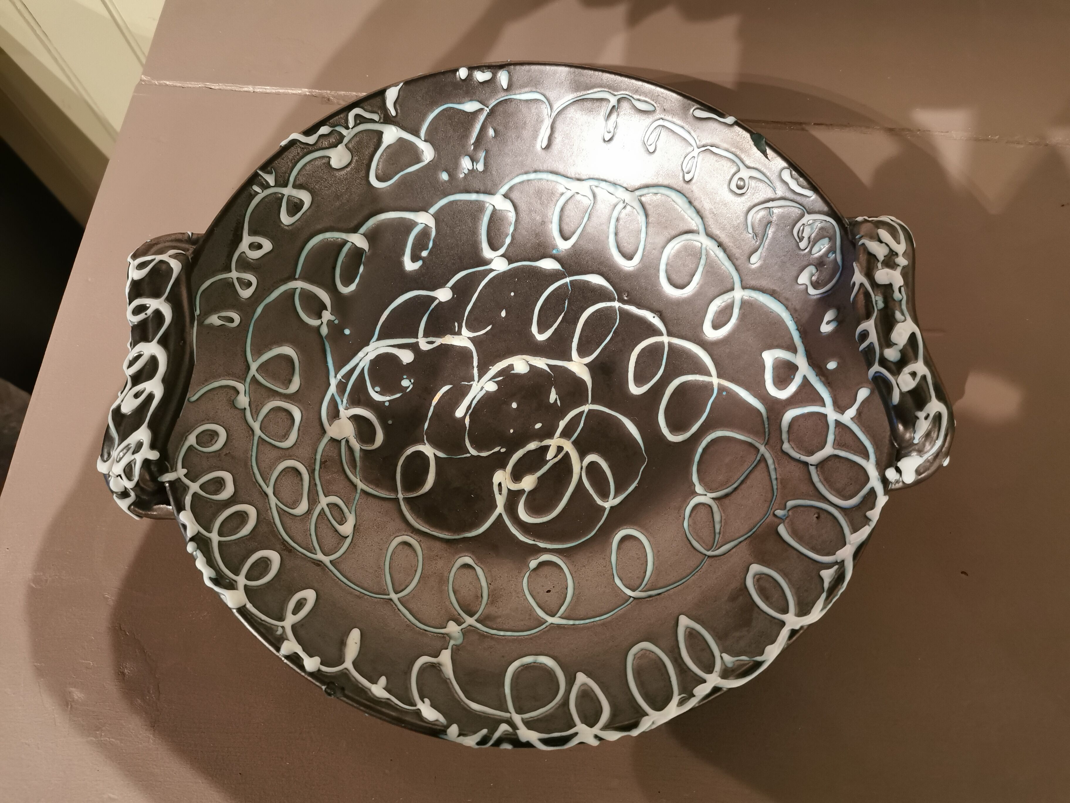 Plate Vallauris signed Lunetta