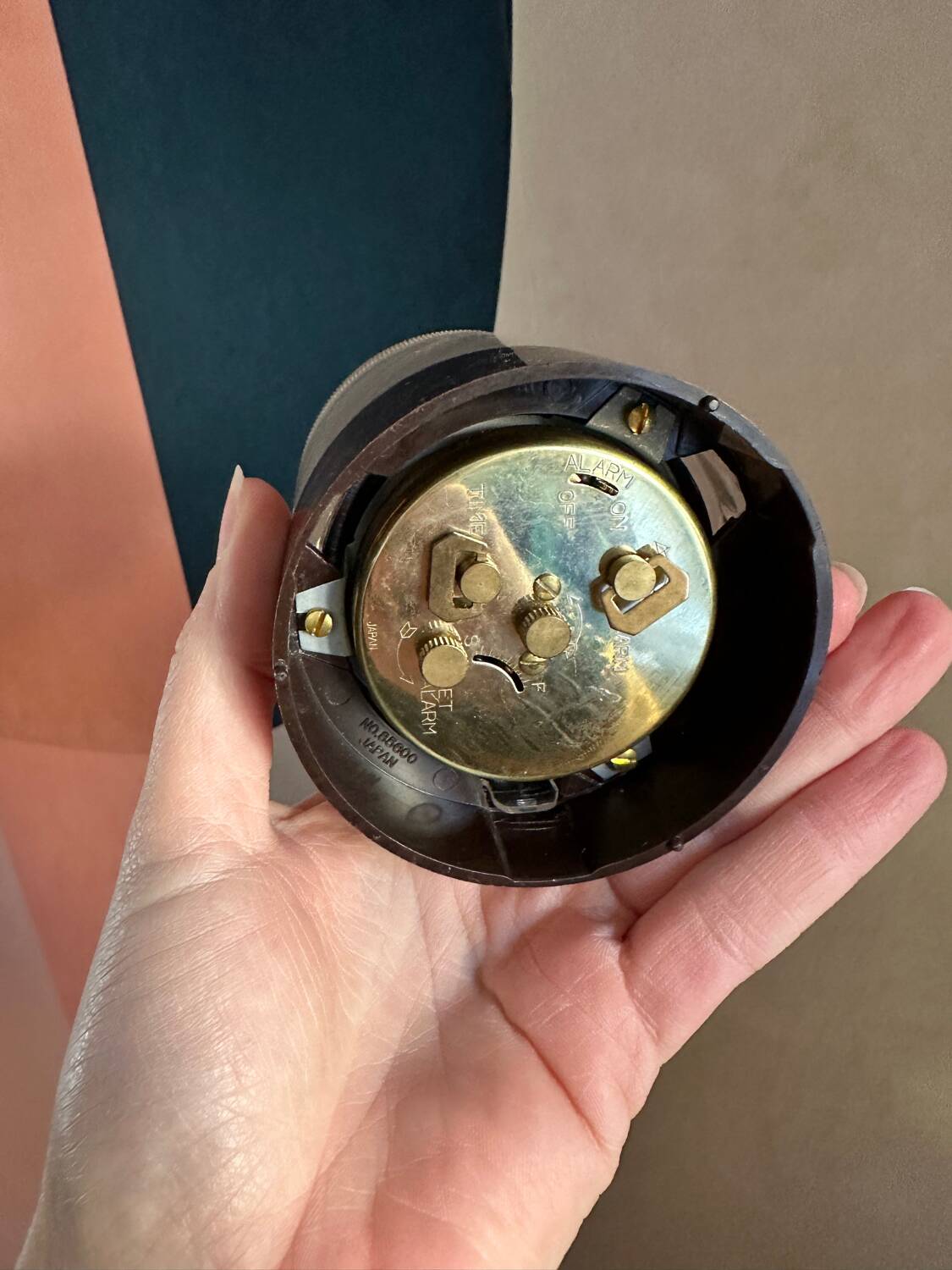 Vintage 70' Japan cylindrical alarm clock