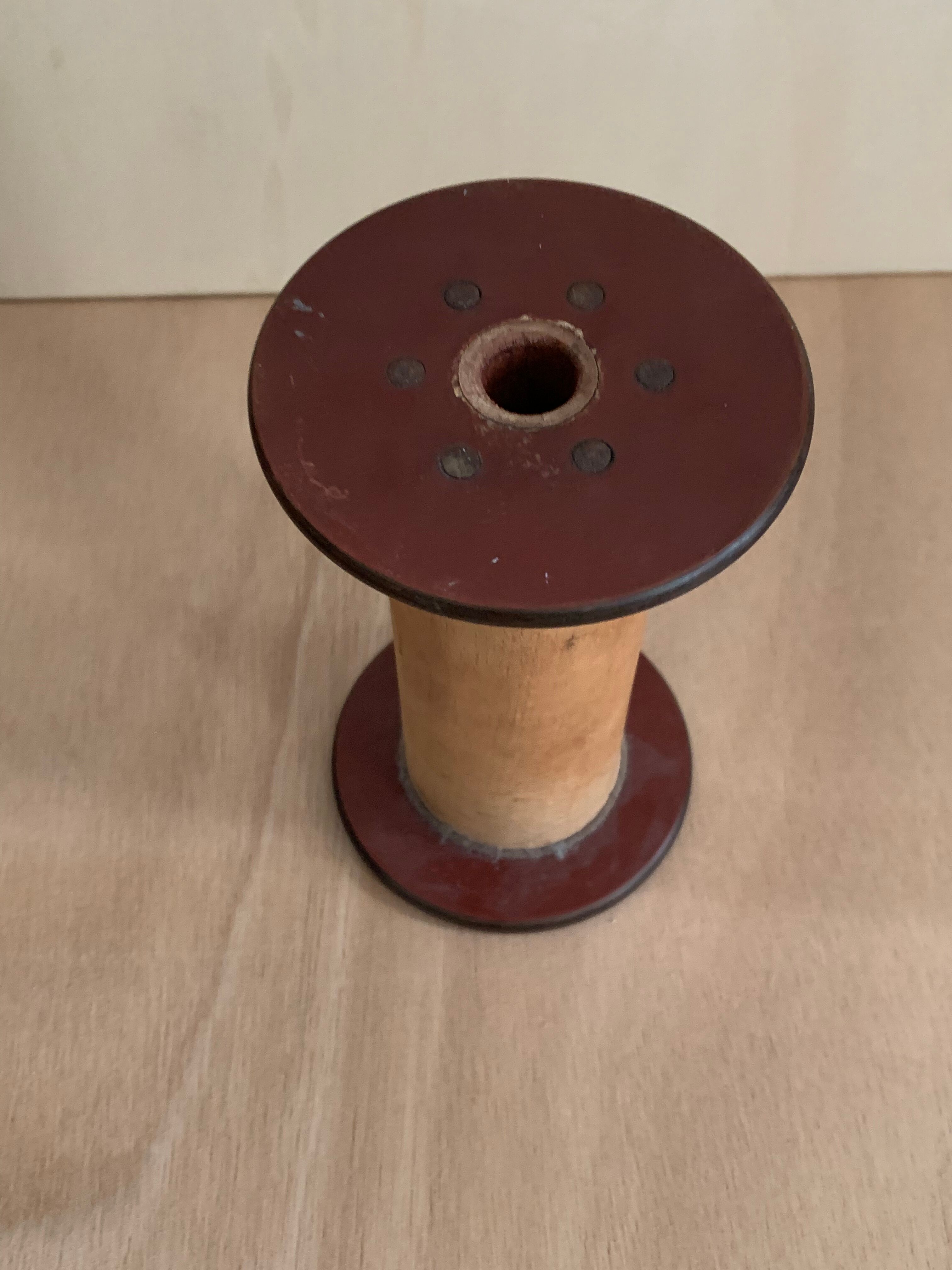 Old wooden wire reel