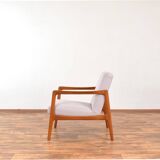 Fauteuil en teck suédois du milieu du siècle par Alf Svensson pour Dux, années 1960.