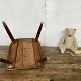 Brutalist primitive style wooden chair