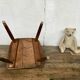 Brutalist primitive style wooden chair