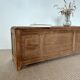 Large antique wedding chest in raw oak from the 19th century (shallow depth)