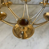 Low six-light brass chandelier circa 1950